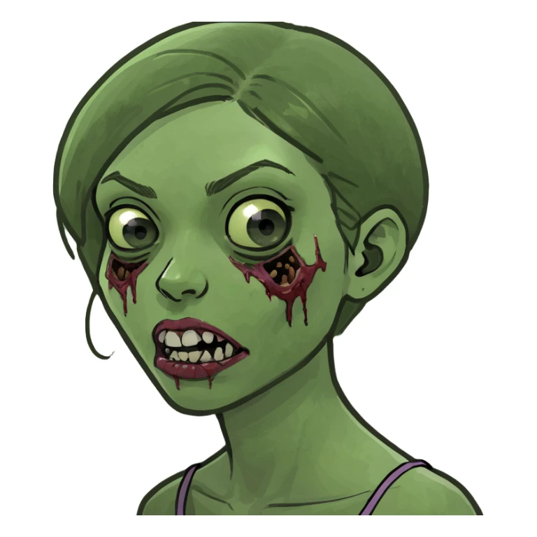 girl human zombie sticker