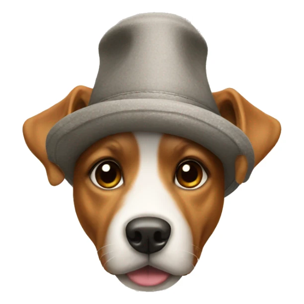 Dog in hat sticker
