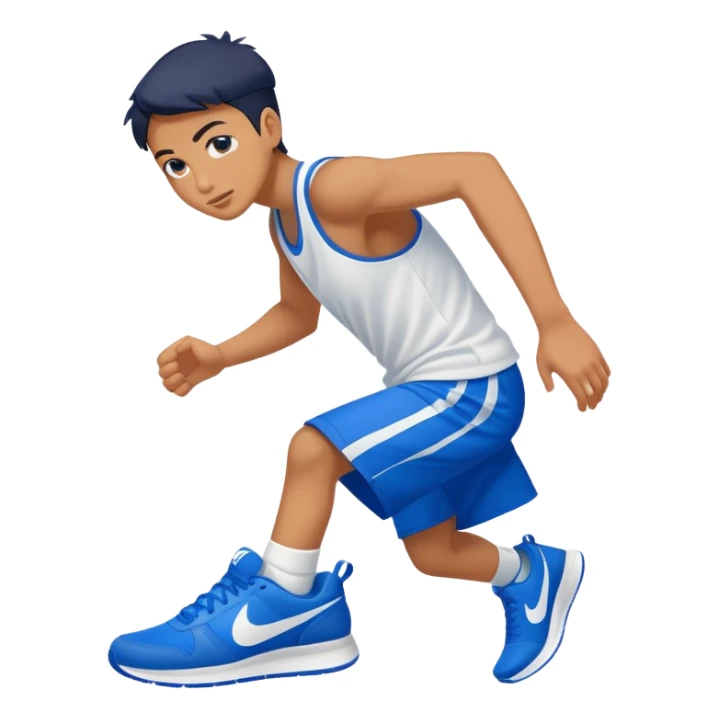 Hai trägt blaue Nike schuhe  sticker