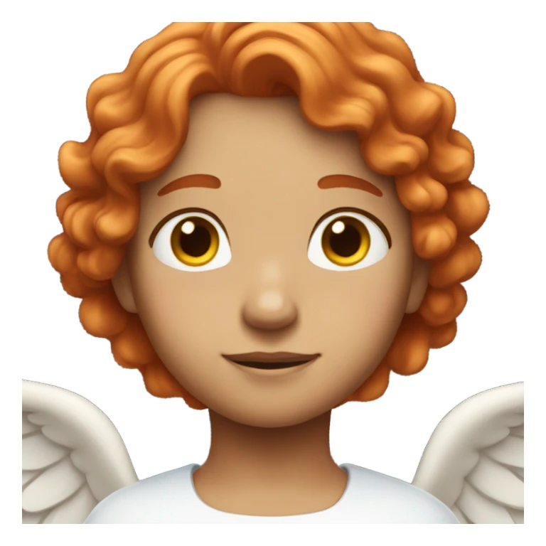 Angel with red hair sticker
