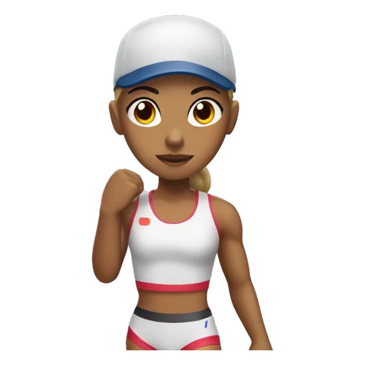 Chica atleta corredora  sticker
