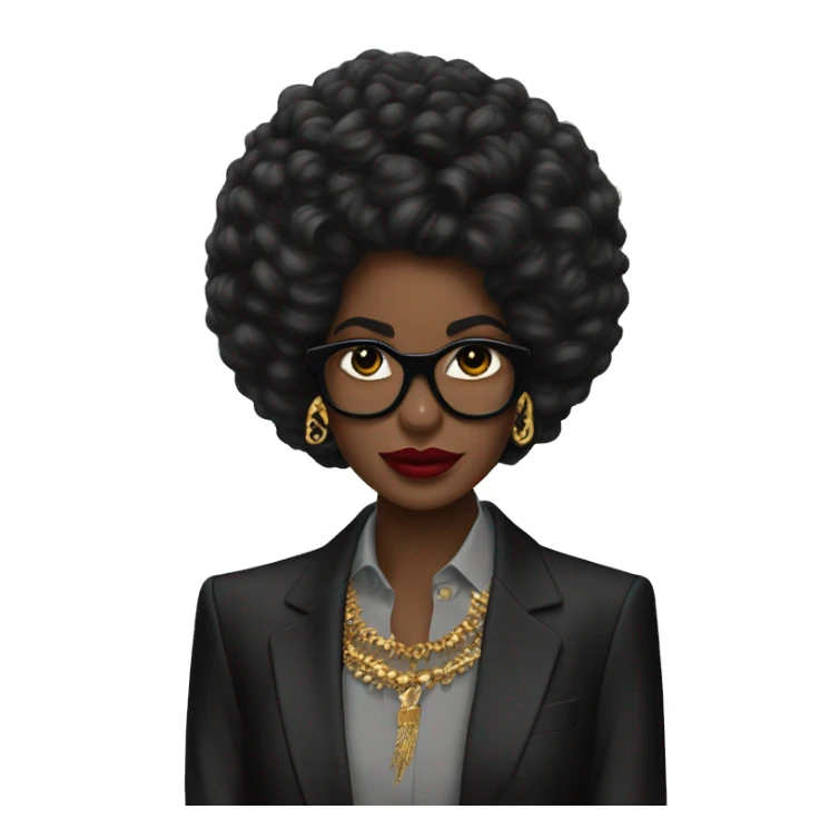 Negra com cabelo crespo e vestida de ysl  sticker