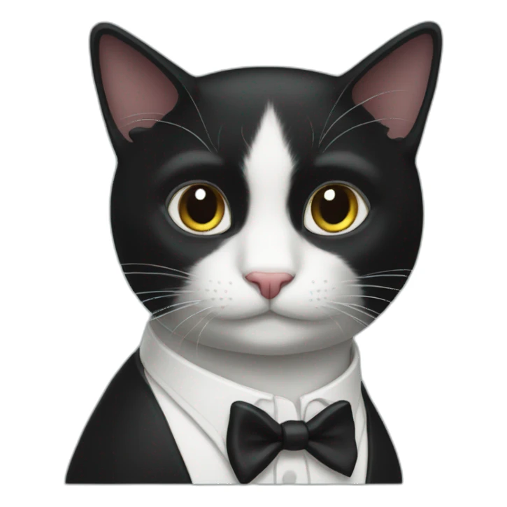 Black cat tuxedo sticker