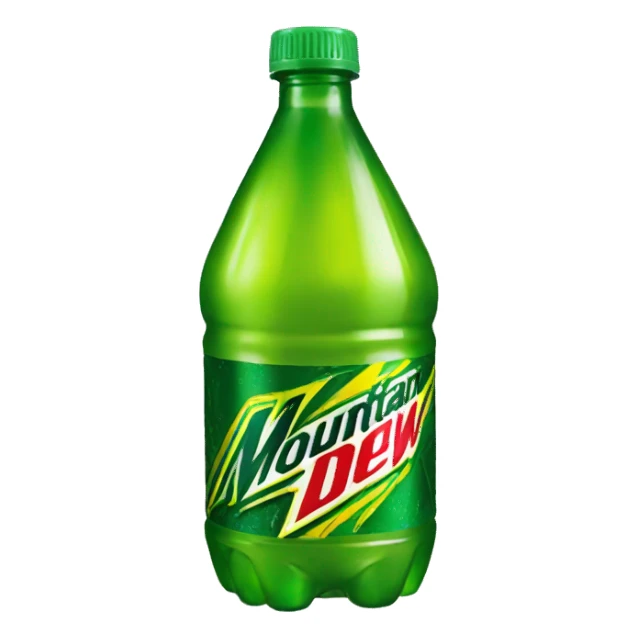 a bottle of mountain dew sticker