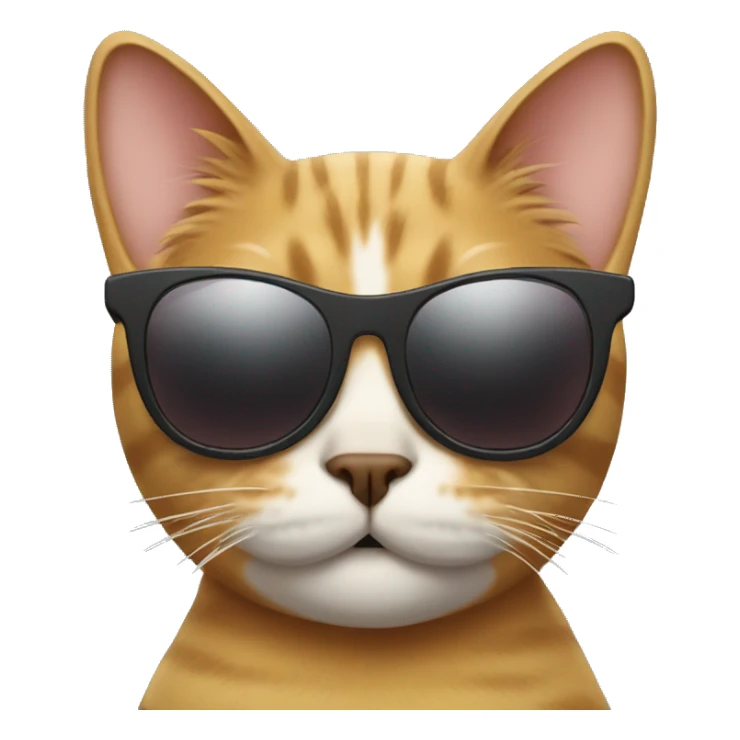 Cat with sunglasses sticker