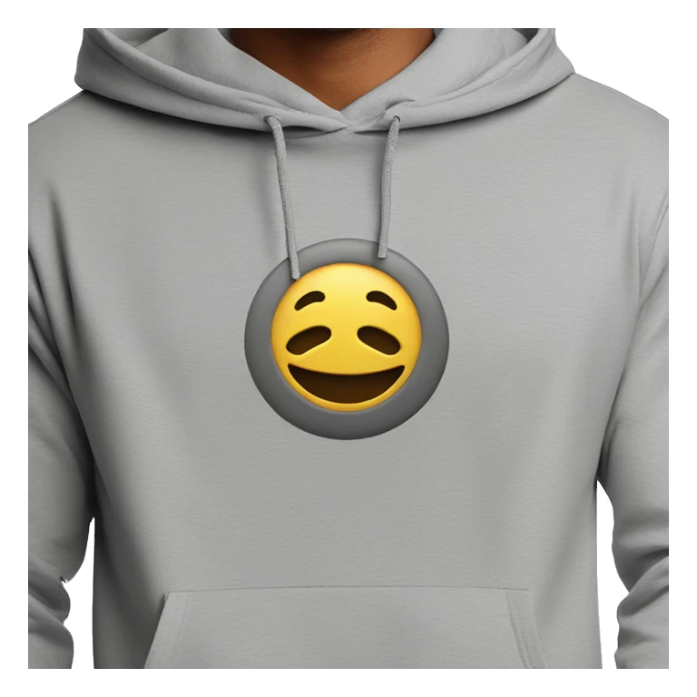 grey color pullover front hoodie by itself sticker