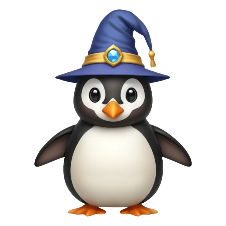 black Penguin Wizard sticker