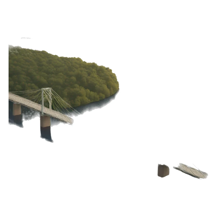 Mississippi river with bridge sticker