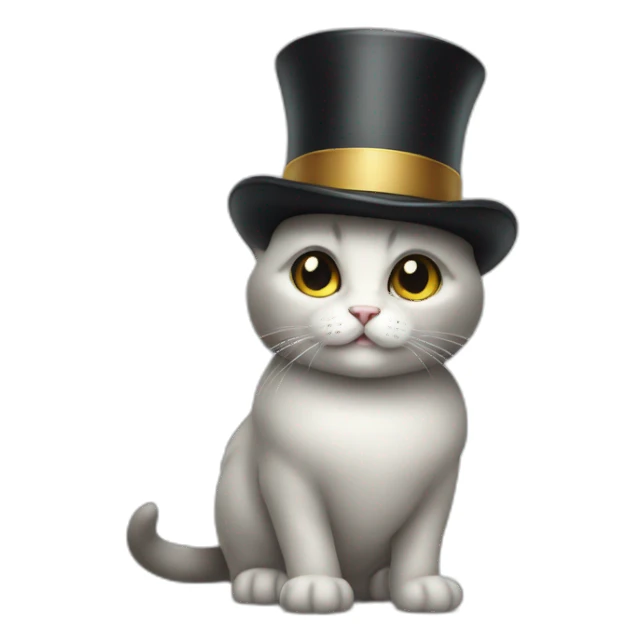 Kitty with a top hat sticker
