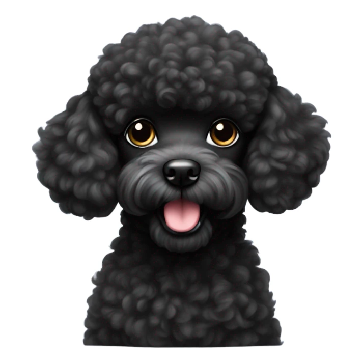 Small miniature black poodle  sticker