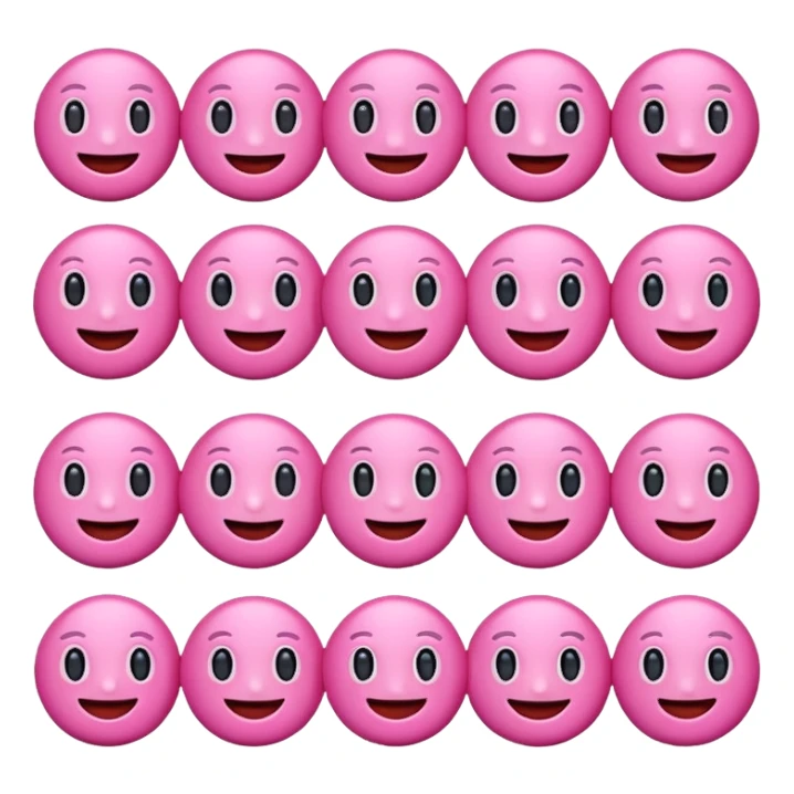 cute beauty pink emoji pack sticker