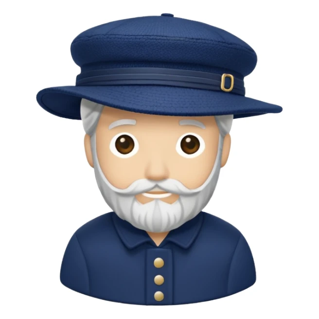 a floating Navy blue Brixton fiddler cap hat sticker