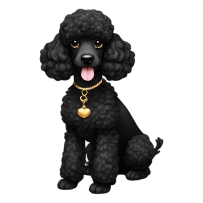 black royal poodle sticker