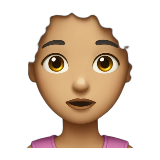 crying curly girl sticker