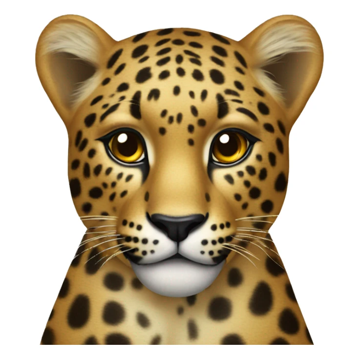 Leopard wearing earrings  sticker