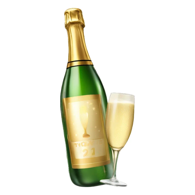 champagne cheering sticker