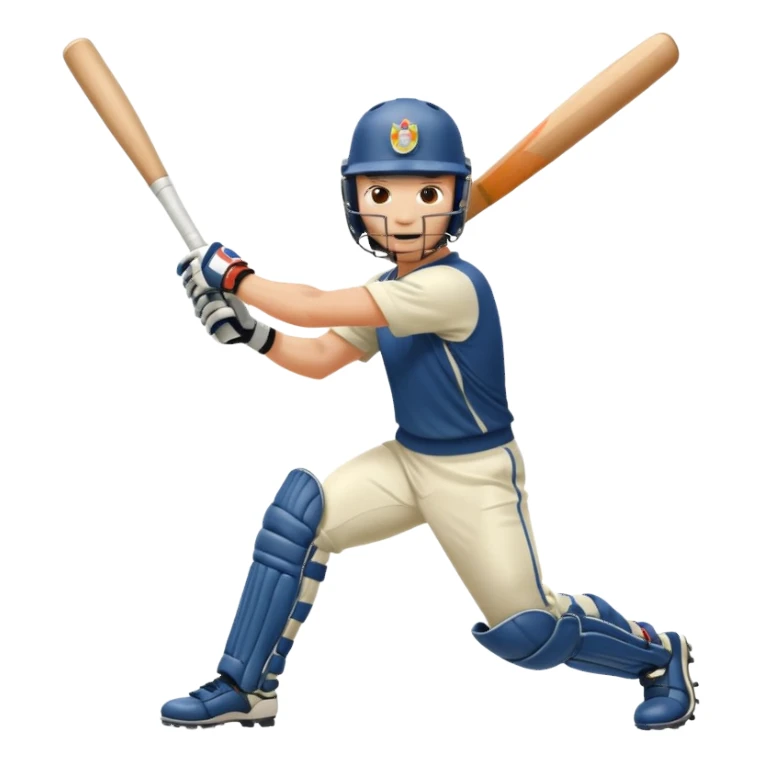 Batsmen playing a front foot shot sticker