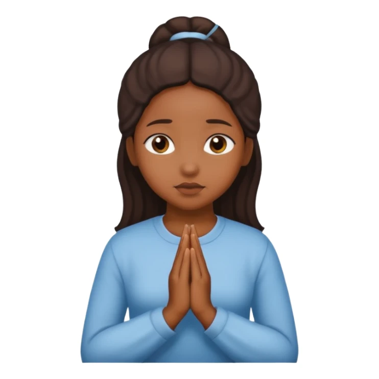 Faça uma menina orando negra  sticker
