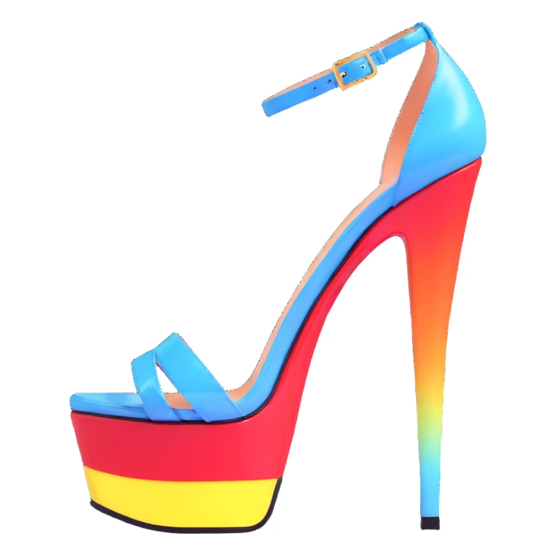 transparent platform heel sticker