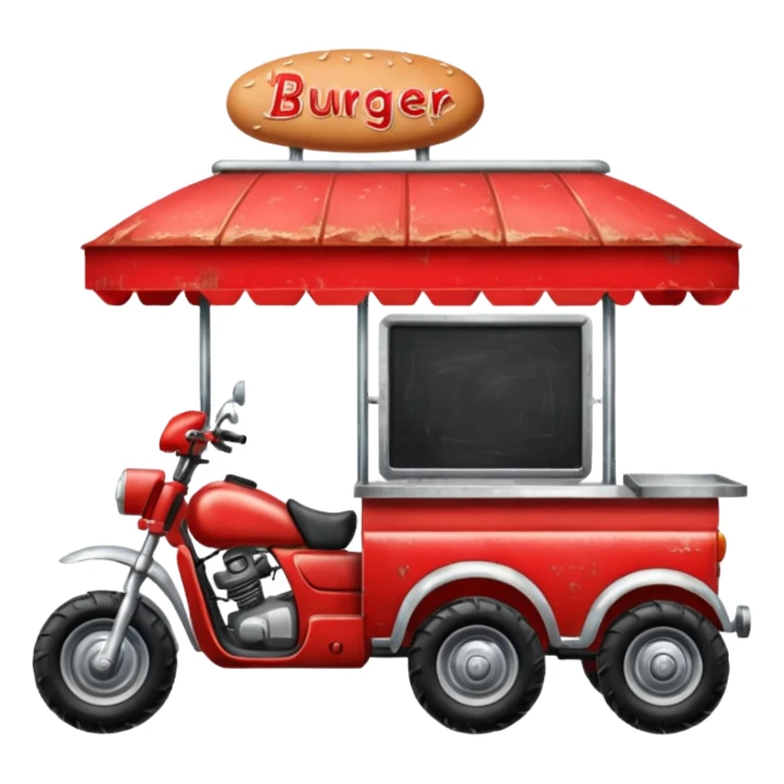 burger stall four wheeler sticker