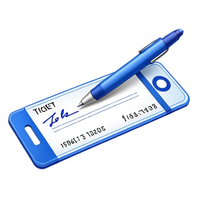 Ticket signed  sticker