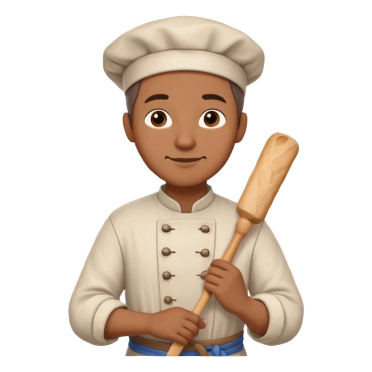 baker with rolling pin in Medieval Villagers sticker