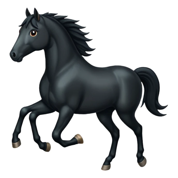 Running Black horse sticker