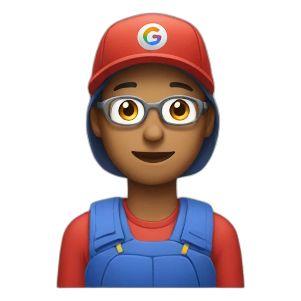person with cap with google logo sticker