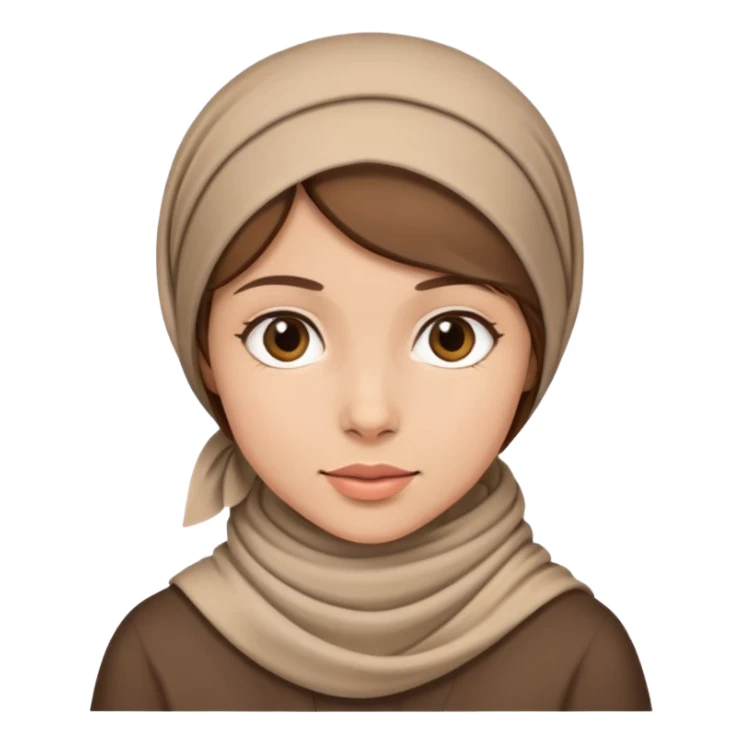 Baş örtülü kumral kız  sticker