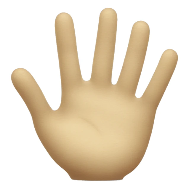 una mano con el numero 3  sticker