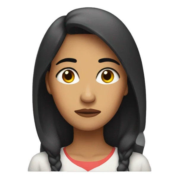 hispanic woman looking disappointed sticker