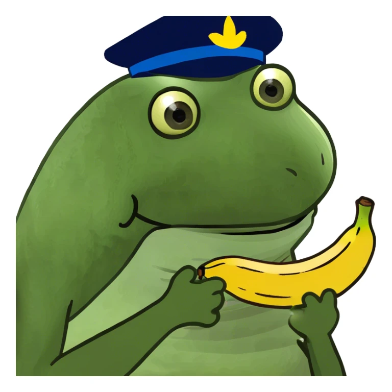 offering a banana sticker