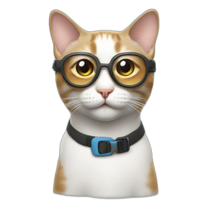 Cat wearing googles sticker