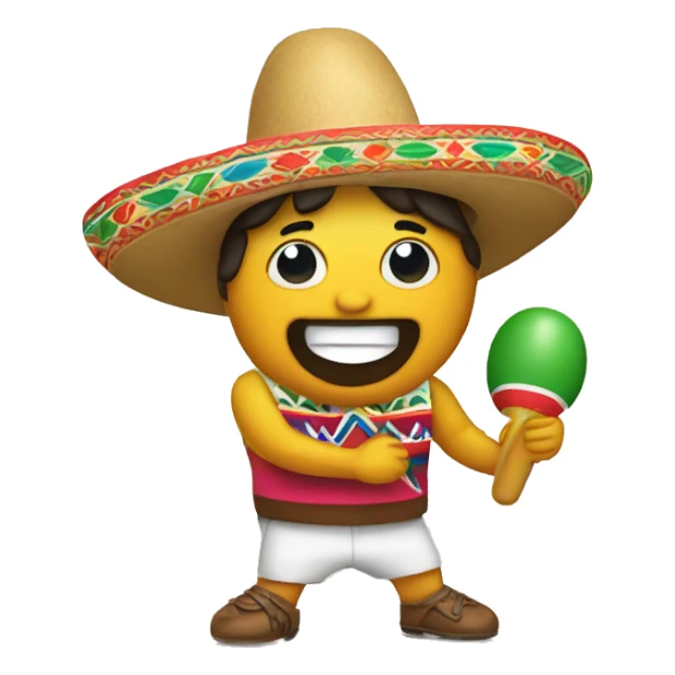 A mexican with maracas sticker