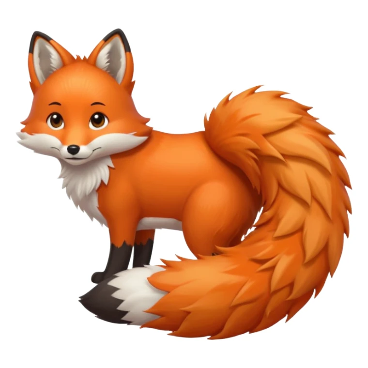 big fox tail sticker