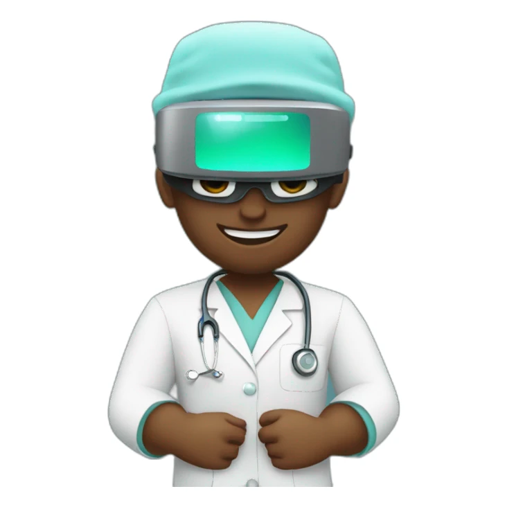 Surgeon-with-virtual-reality-display sticker
