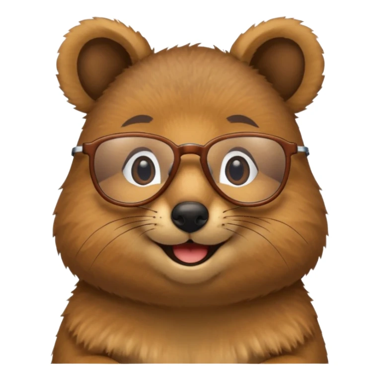 work with desktop quokka wearing glasses sticker