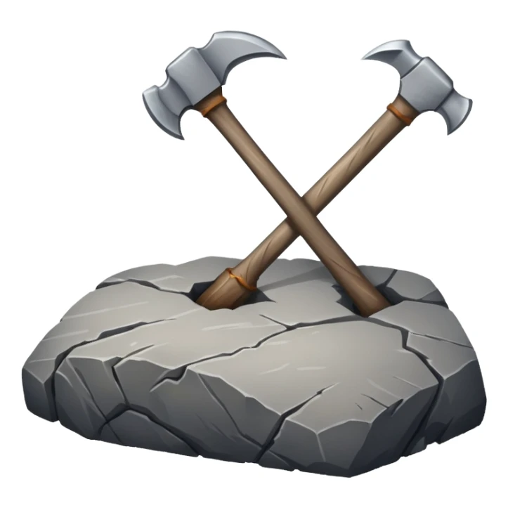 hand axe by rock sticker