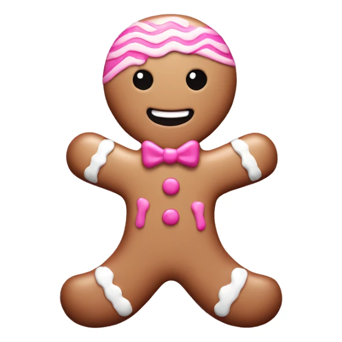 pink gingerbread man sticker