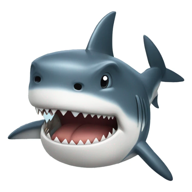Farting shark sticker