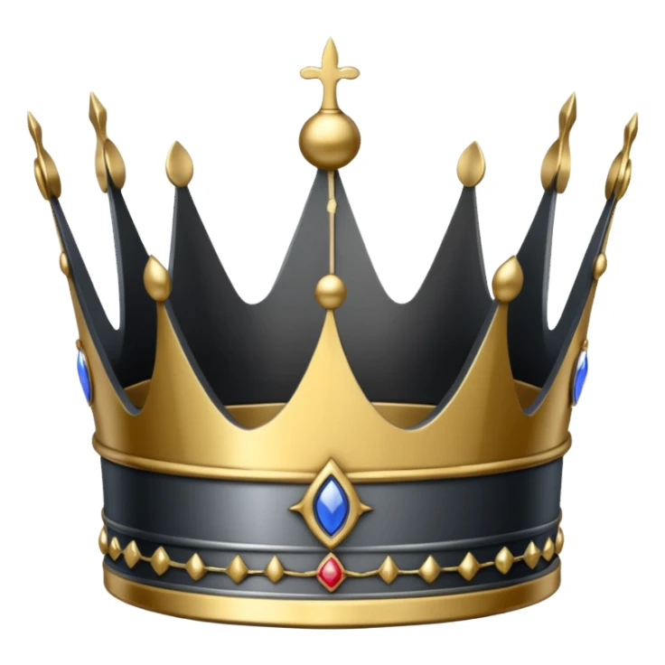 A standard dark crown for a king sticker