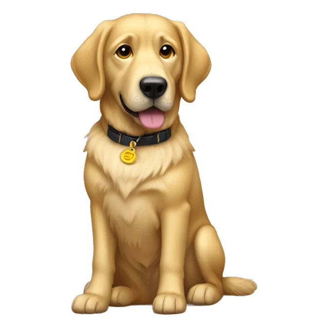 Golden service dog sticker