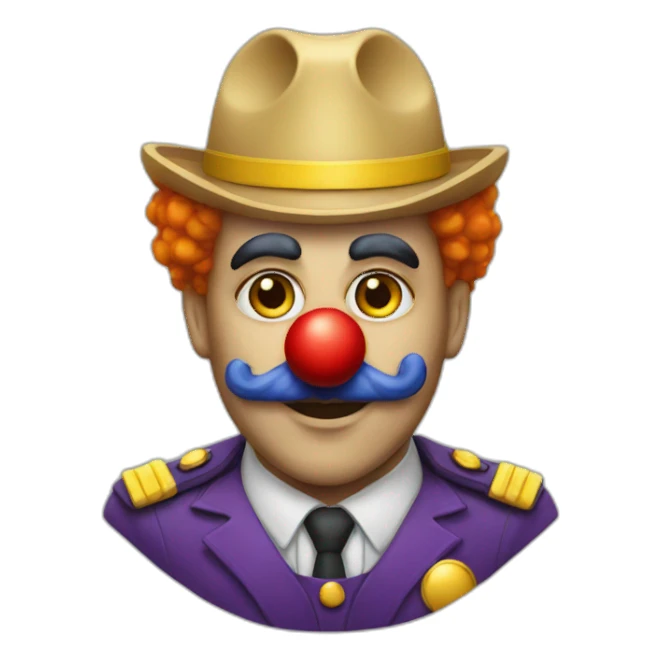 clown officer executive sticker