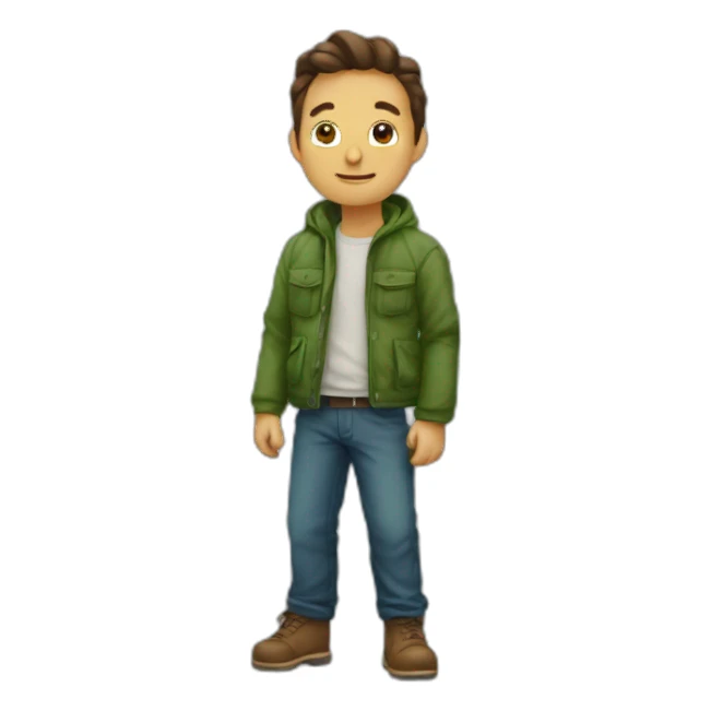 Tortue sur homme sticker