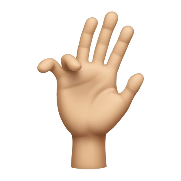 Hand that is shooing something away isolated sticker