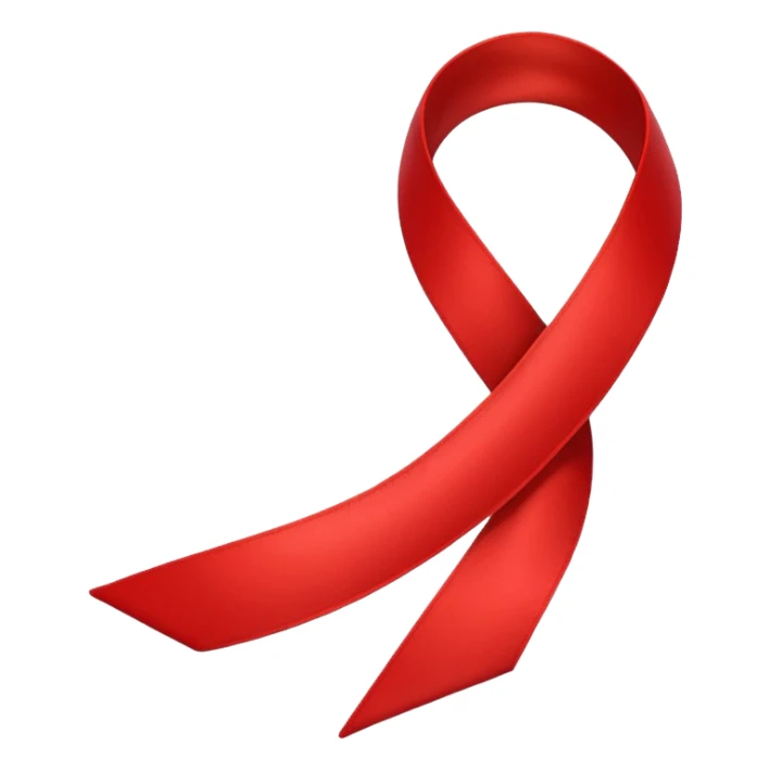 simple red ribbon sticker