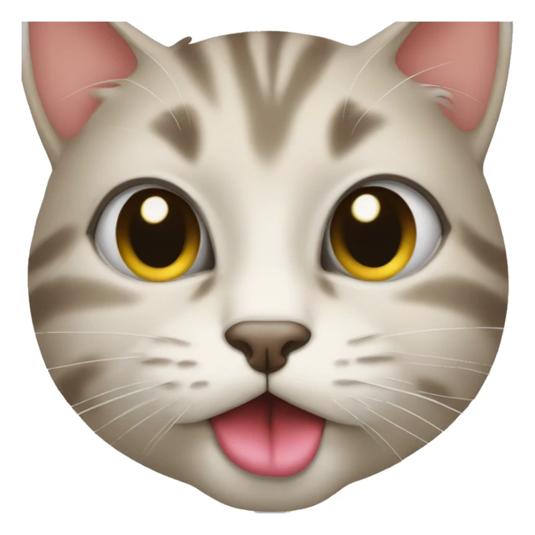 Cat with big lips kissing  sticker