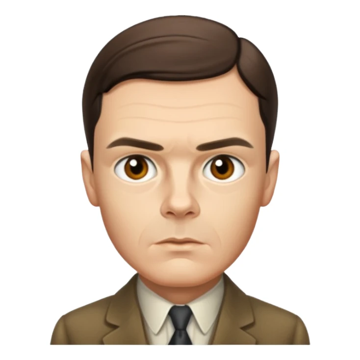 alan turing face sticker