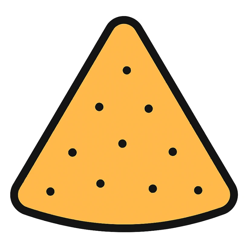 colored tortilla chip icon sticker