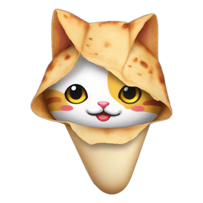 burrito cat kpop fan clown sticker